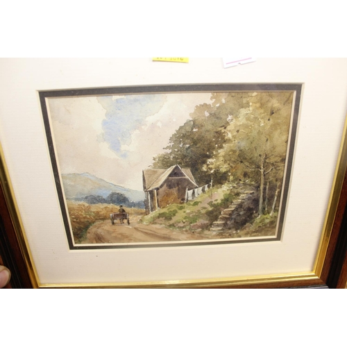 444 - 4 original paintings to inc examples by Jan Wheeler and Roy Sanders & 2 19th century pictures