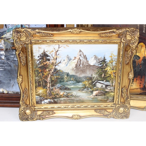 459 - 4 assorted 20th century oil paintings