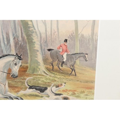 476 - A good quality early 20th century watercolour of a hunting scene - unsigned