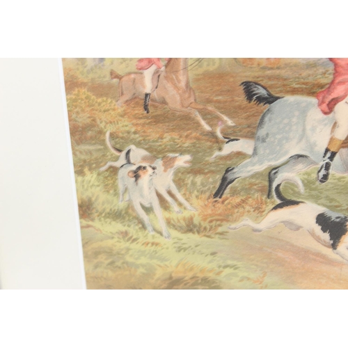 476 - A good quality early 20th century watercolour of a hunting scene - unsigned