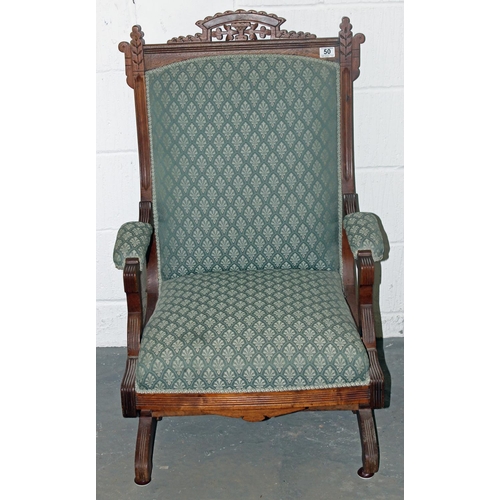 50 - An early 20th century rocking chair