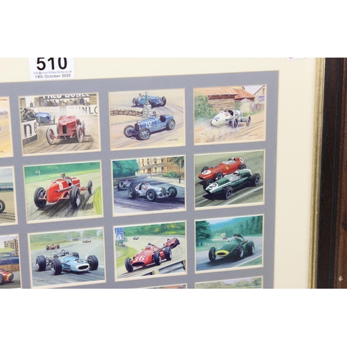 510 - A framed complete set of 30 Tom Thumb 