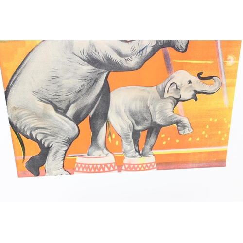 512 - A vintage Circus poster depicting Elephants