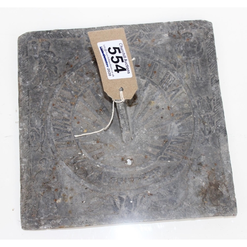 554 - A vintage lead garden sundial