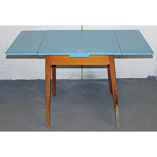 69 - Retro Formica topped dining table and 3 chairs