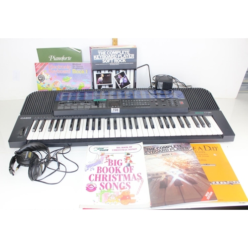 708 - A Casio CT-680 keyboard with various extras