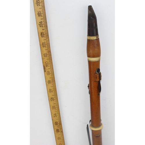 709 - An antique boxwood clarinet - seemingly unmarked