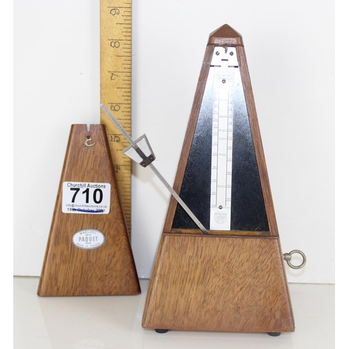 710 - Maelzel Paquet wooden cased metronome