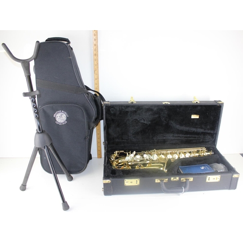 713 - A brass Alto Saxophone by Trevor James & Co - The Horn - Revolution model with Sebastian Buckley tra... 