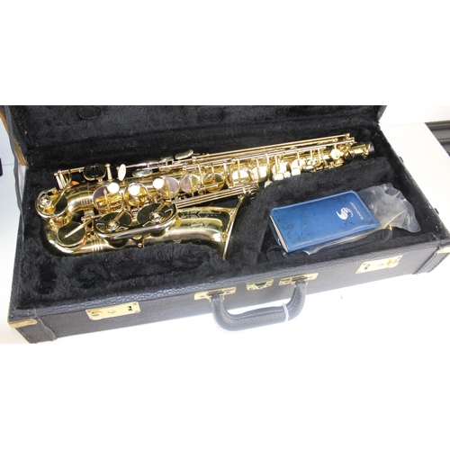 713 - A brass Alto Saxophone by Trevor James & Co - The Horn - Revolution model with Sebastian Buckley tra... 