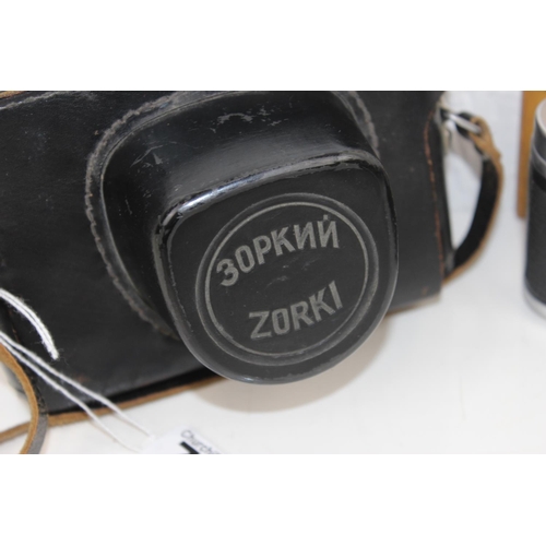 776 - A vintage Zorki 4k Russian camera with Jupiter 8 lens and case