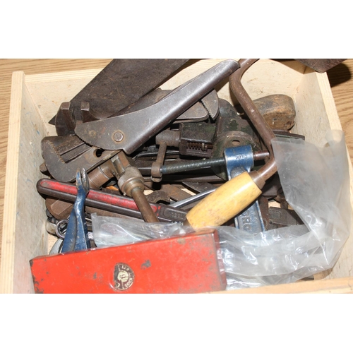 876 - Concertina tool box and contents and another box of tools