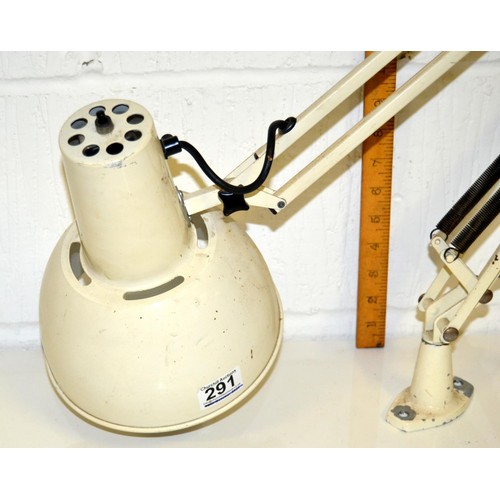 291 - An Anglepoise model 82 bench mounted lamp