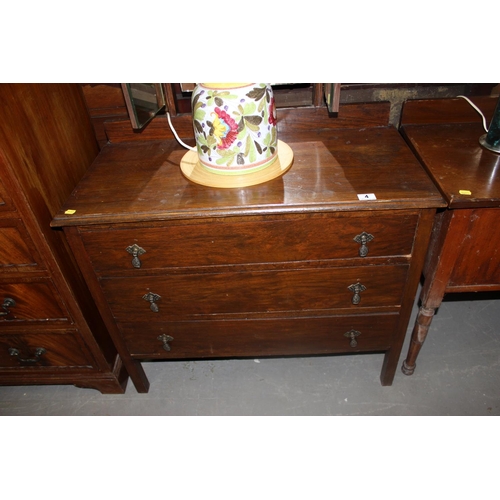 179 - Oak dressing table with triple mirror