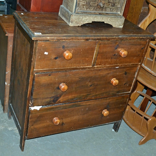 161 - Antique pine chest of drawers