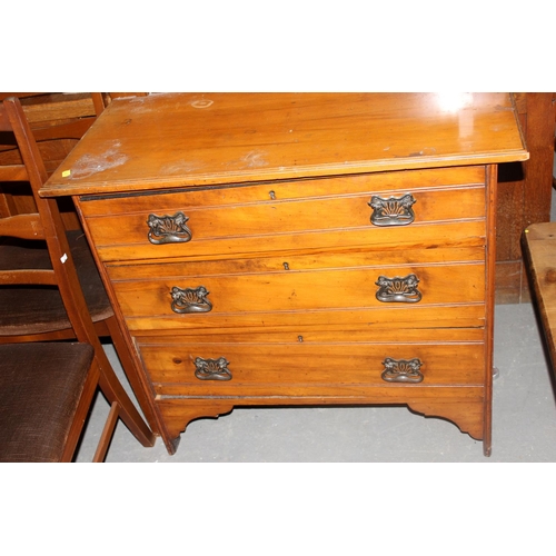 178 - Antique dressing table with Art Nouveau metalwork