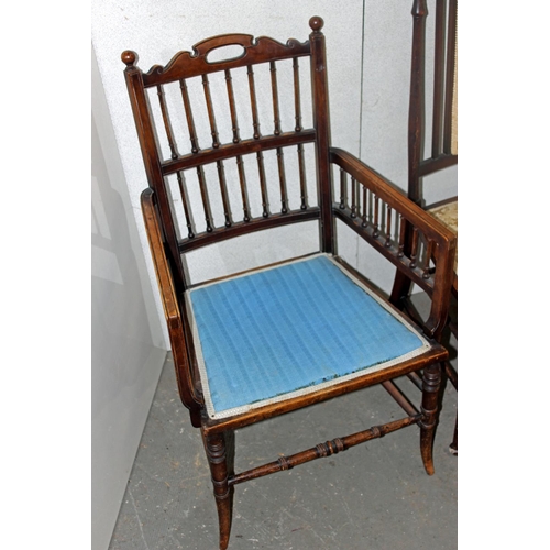 172 - 2 antique bedroom chairs