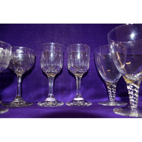 2005 - Qty of antique and later liqueur glasses etc