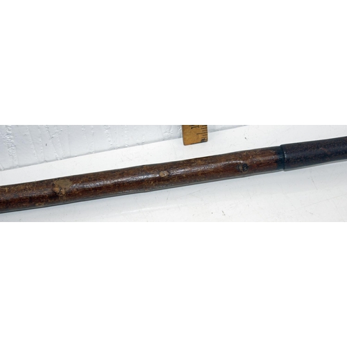 1052 - An unusual walking stick/ sword stick - possibly a Customs & Excise bale probe stick with bayonet fi... 