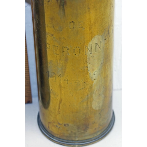 1059 - 2 WW1 shell cases with decoration