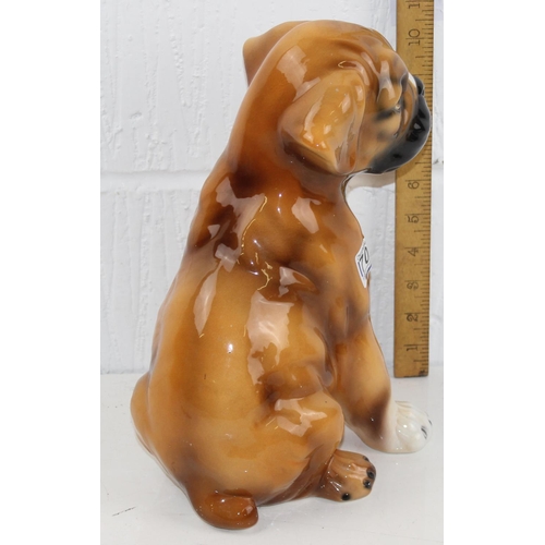 1706 - A large pottery model of a Boxer dog puppy