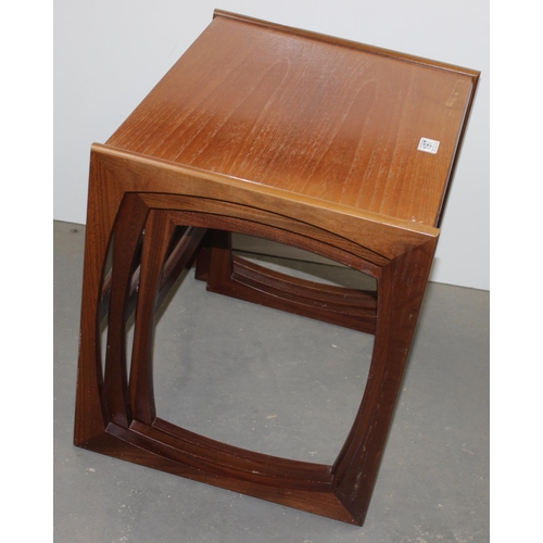 197 - A retro G-Plan teak nest of tables