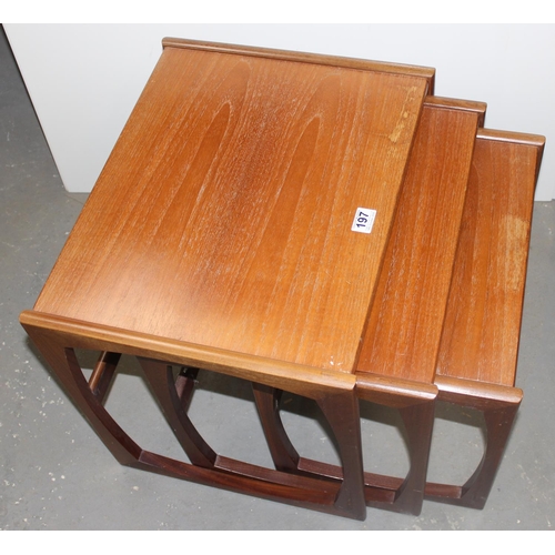 197 - A retro G-Plan teak nest of tables