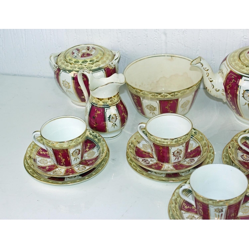 1988 - A highly decorative Victorian pottery tea set