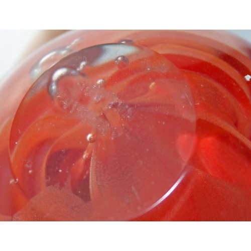 1994 - 5 paperweights and a satin glass vase