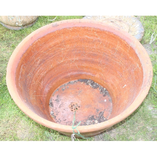 583 - A large vintage pottery bowl or crock - approx 22