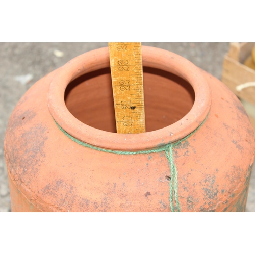 599 - An antique terracotta rhubarb forcer