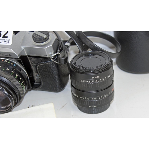 782 - Fujica ST605N camera and various lenses and accessories