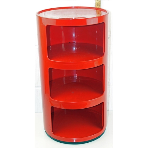 196 - Anna Castelli for Kartell - Componibili Storage Unit in red