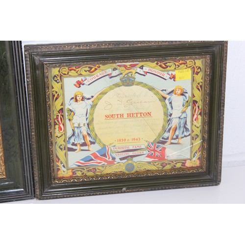 1051 - Three WW2 framed gratitude certificates