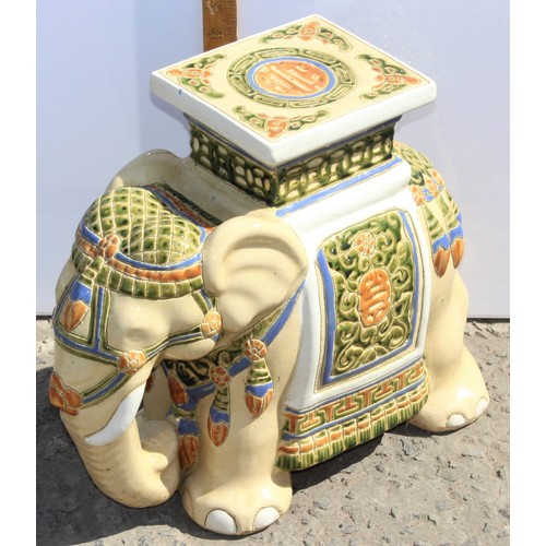 569 - Ceramic elephant garden seat or stand