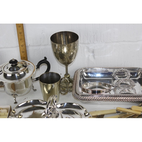 1105 - Large qty of silver-plated items and cutlery