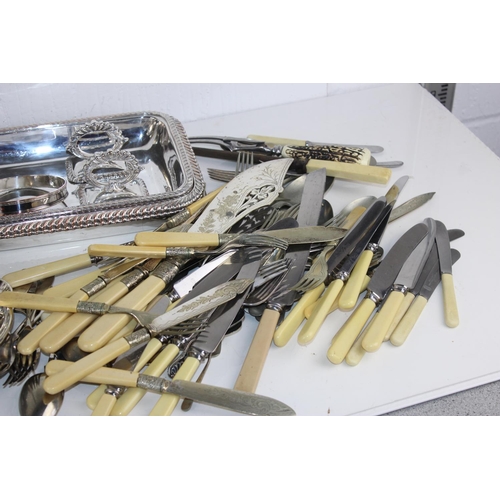 1105 - Large qty of silver-plated items and cutlery