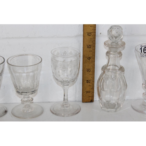 1604 - A qty of Victorian and later drinking glasses etc