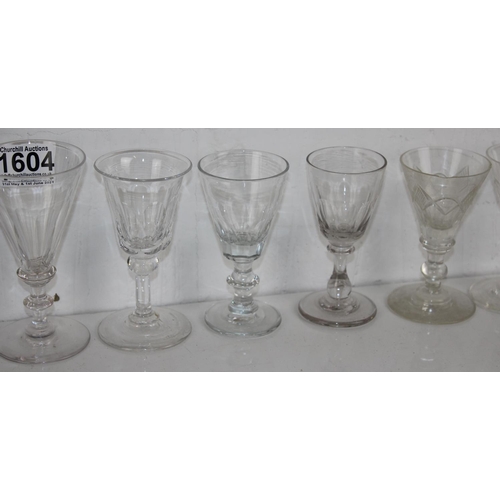 1604 - A qty of Victorian and later drinking glasses etc