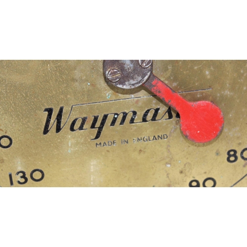 632 - A set of vintage Waymaster hanging scales with brass dial