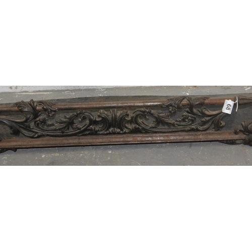 68 - 19th century cast iron fire fender in Rococo design