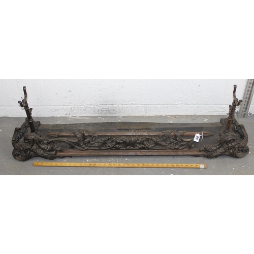 68 - 19th century cast iron fire fender in Rococo design