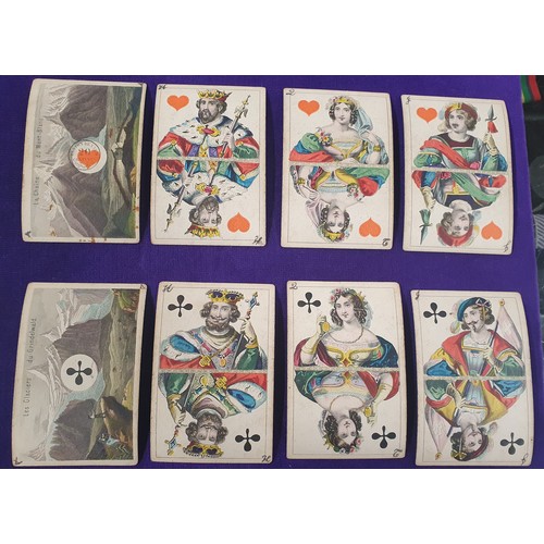 1491 - A set of 19th century playing cards (complete) and an unusual Animal, Vegetable, Mineral card game b... 