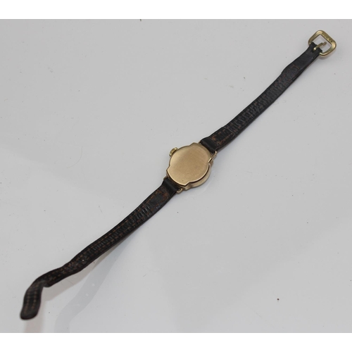 1352 - 9ct gold cased vintage ladies wrist watch by Record  - 9.8g gross weight