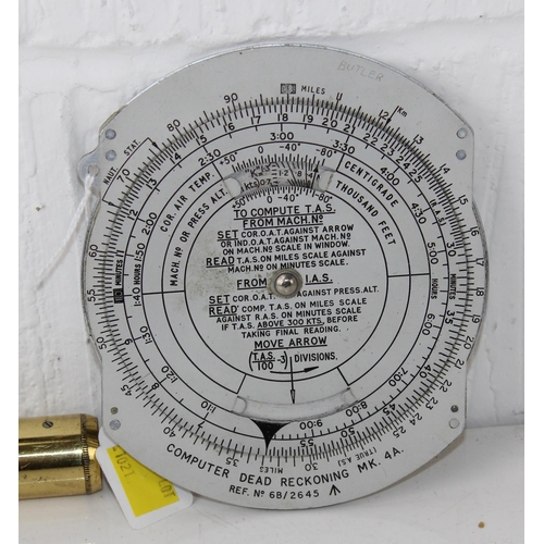 1021 - A WWII war department issue brass ALBO british telescope sighting No22C Mk II – dated 1942 & a MOD m... 