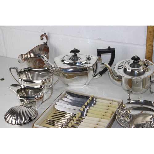 1105 - Large qty of silver-plated items and cutlery