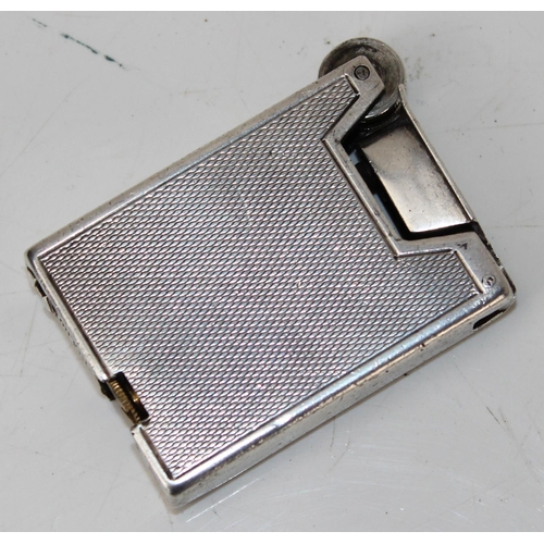 1124 - A rare model heavy gauge hallmarked silver Viceroy petrol cigarette lighter by Saunders & Shepherd, ... 