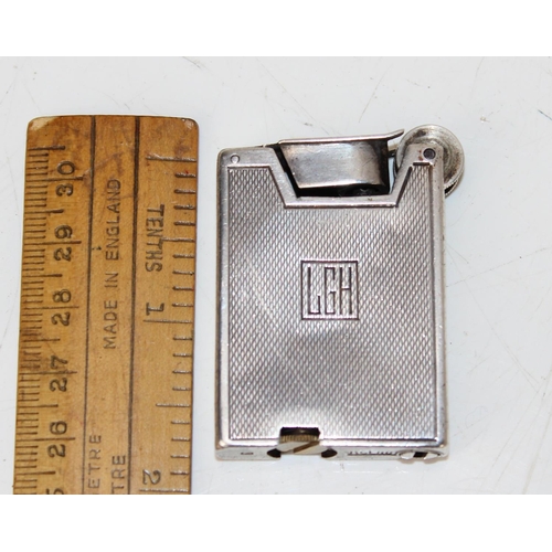 1124 - A rare model heavy gauge hallmarked silver Viceroy petrol cigarette lighter by Saunders & Shepherd, ... 