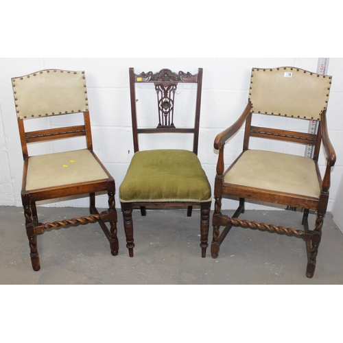 118 - 3 assorted antique and later chairs