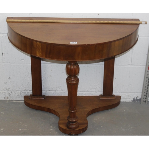 119 - Victorian demi-lune hall table